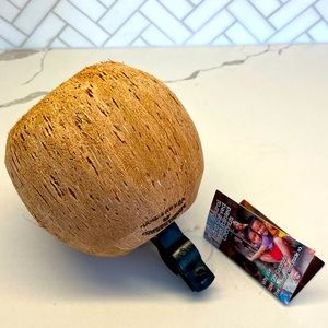 Coconut drink holder for beach cruiser